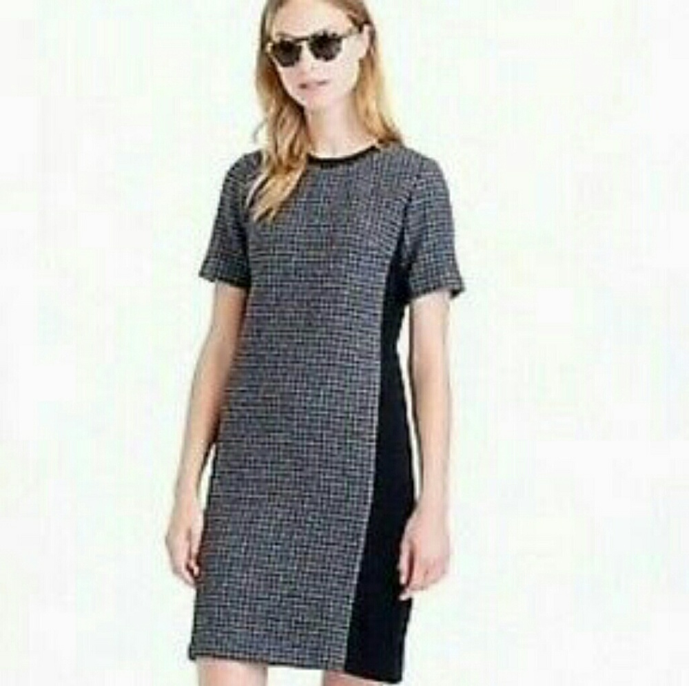 J. Crew mixed houndstooth dress size 0